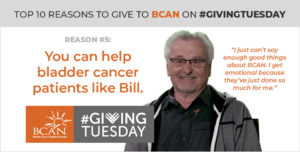 Help bladder cancer patients like Bill on #GivingTuesday
