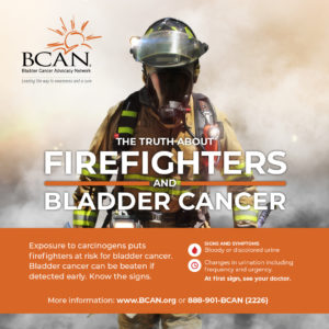 Firefighters have an elevated risk of developing bladder cancer