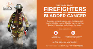 Firefighters are at a higher risk of developing bladder cancer