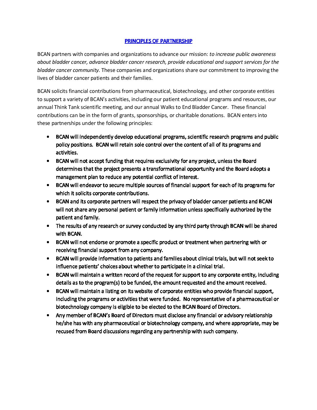 sfærisk Alexander Graham Bell Unravel BCAN-PRINCIPLES-OF-PARTNERSHIP-pdf – Bladder Cancer Advocacy Network