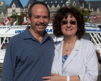 Carlos and his wife, Angie, on vacation in British Columbia.