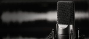 Picture of a microphone representing a podcast