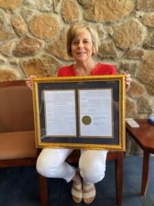 Sebrena with the resolution declaring May as Bladder Cancer Awareness month in South Carolina